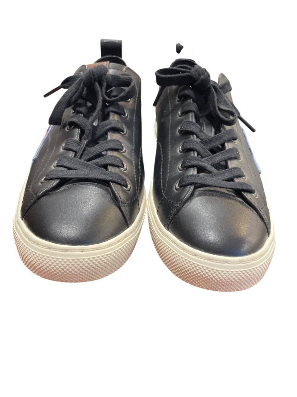 Coach wms black leather low top shark embroided Lightning sneaekrs sz 8D SKU 10- - Picture 14 of 16